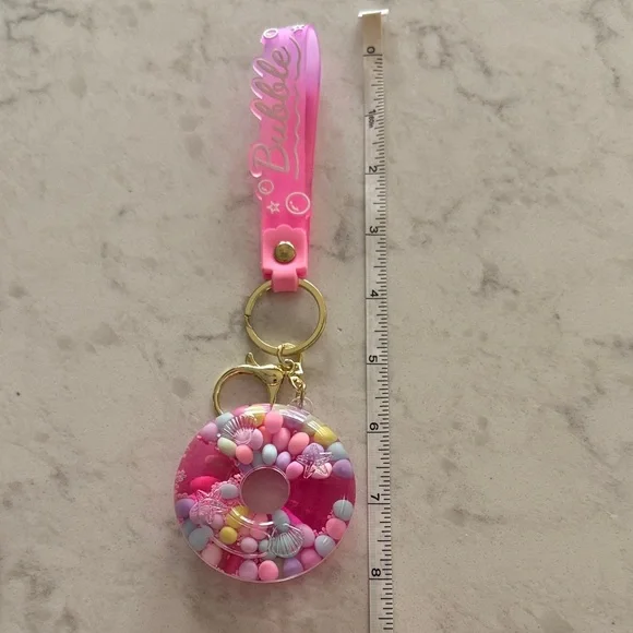 Colorful Candy Keychain/Bag Charm with Pink Strap - Picture 8 of 8